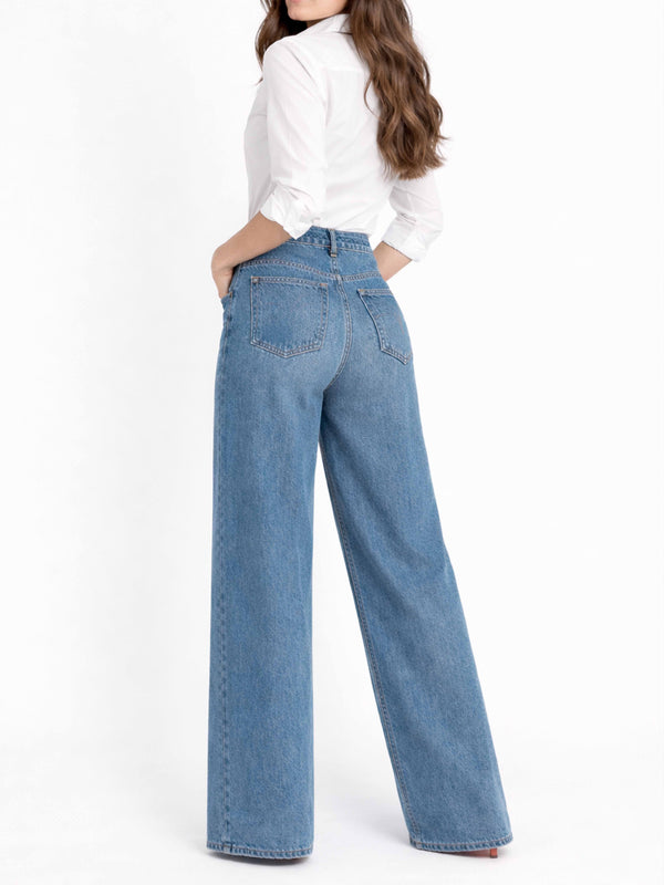 Calça Jeans Palazzo