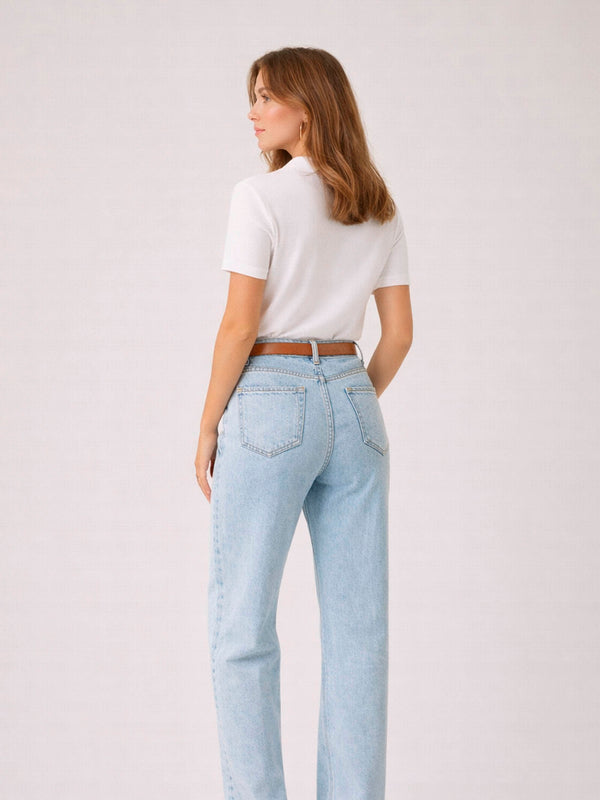 Blusa polo tricot branca