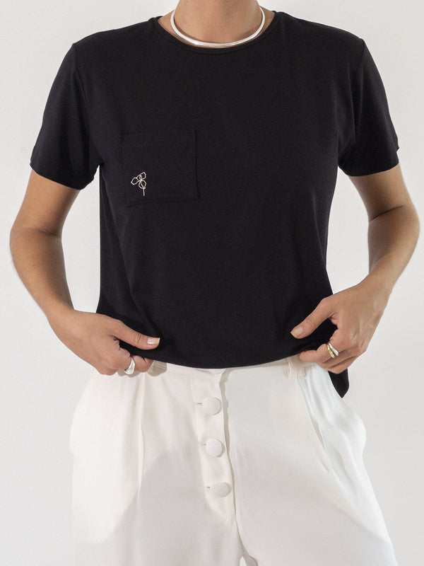 T-shirt Iris Preta