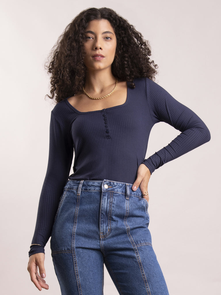 Blusa Lafontaine Marinho