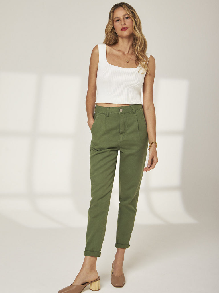 Calça Sarja Verde Militar